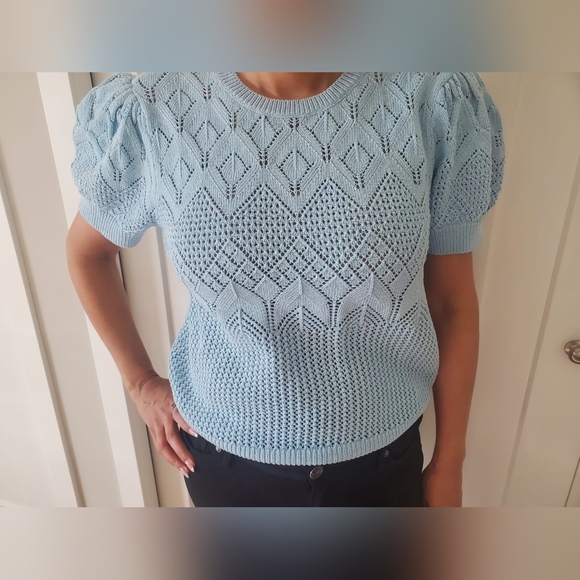 7 for all mankind blue sweater - Picture 2 of 4